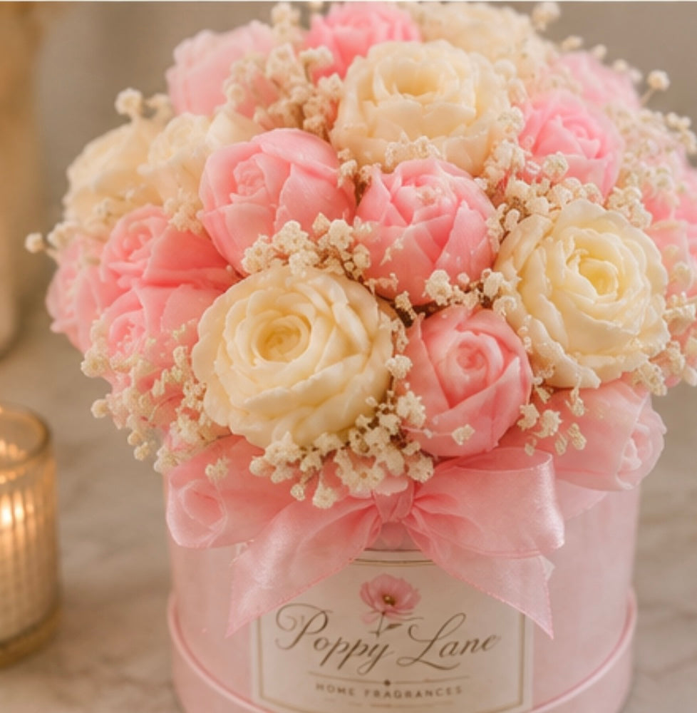 Eau de Bloom - Chic Wax Melt Bouquet in a Hat box