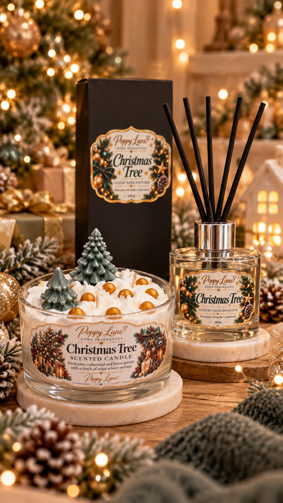 Christmas Candle & Reed Diffuser Bundle