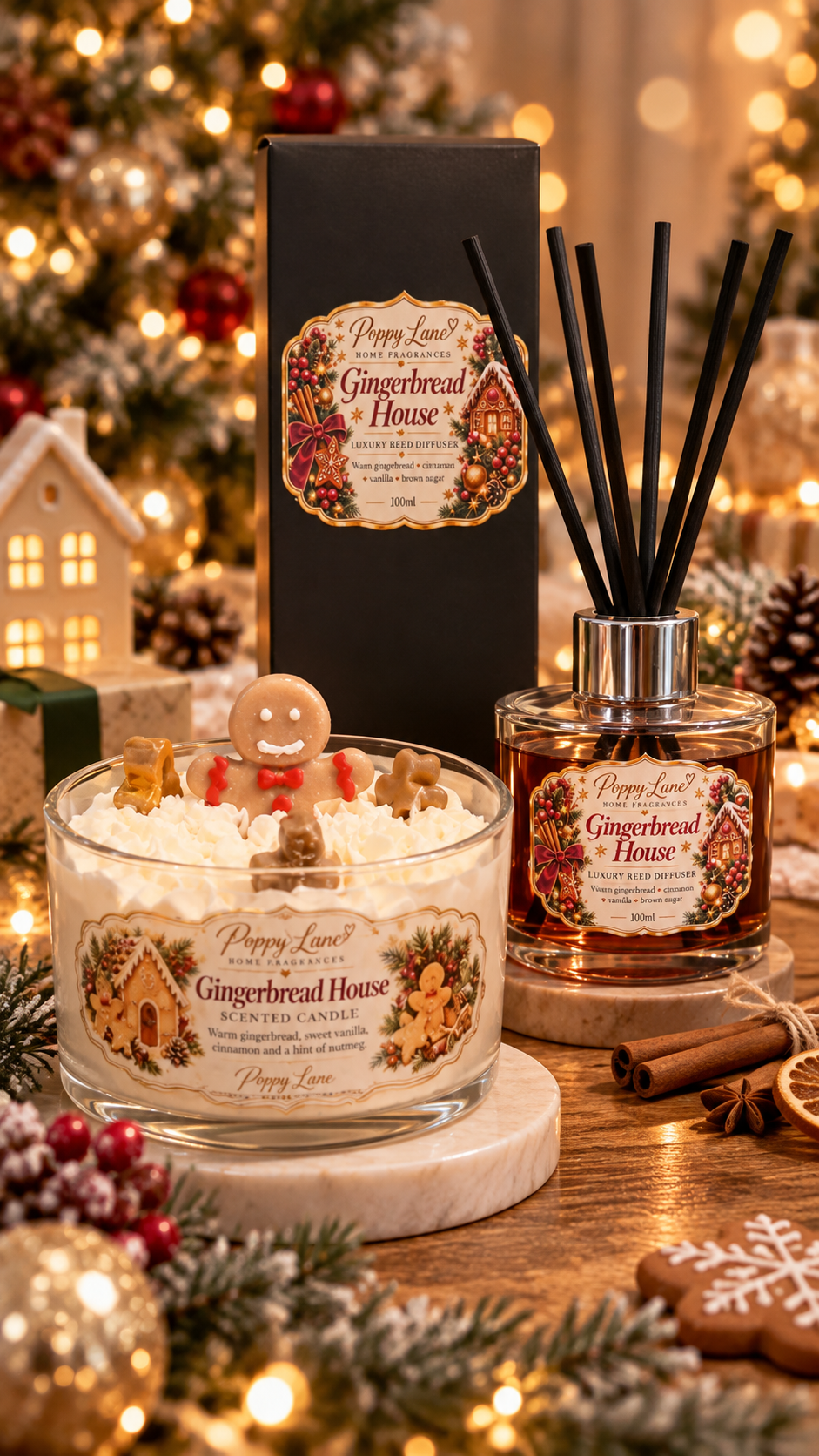 Christmas Candle & Reed Diffuser Bundle