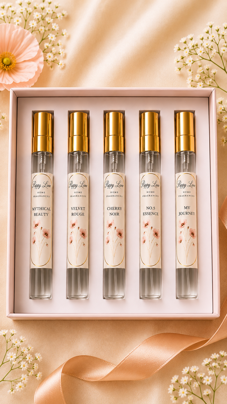Poppy Lane Signature Collection – 5 x 10ml Luxury Fragrance Gift Set