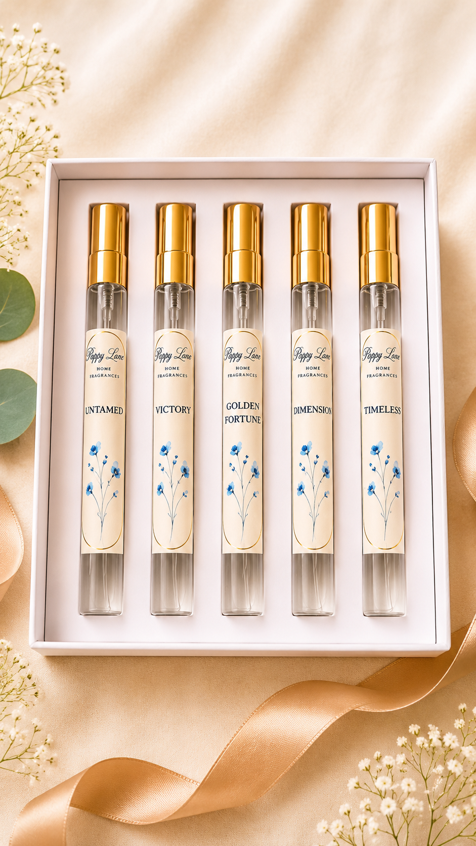 Poppy Lane Signature Collection – 5 x 10ml Luxury Fragrance Gift Set