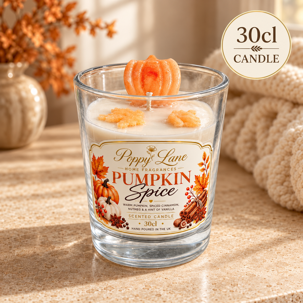 Poppy Lane Autumn Candle Collection – Luxury Hand-Poured Scented Candles 30cl